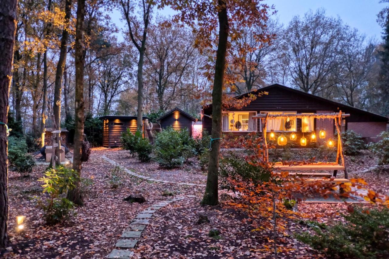 Lodge In Een Bosrijke Omgeving Met Hottub & Sauna Opt Rheezerveen Eksteriør billede